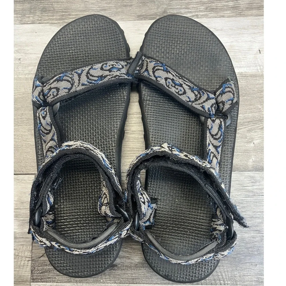 Teva 1535 Blue Gray Gorpcore Granola Outdoor Sport Sandals Mens 7 Hiking